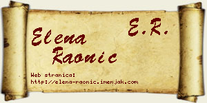 Elena Raonić vizit kartica